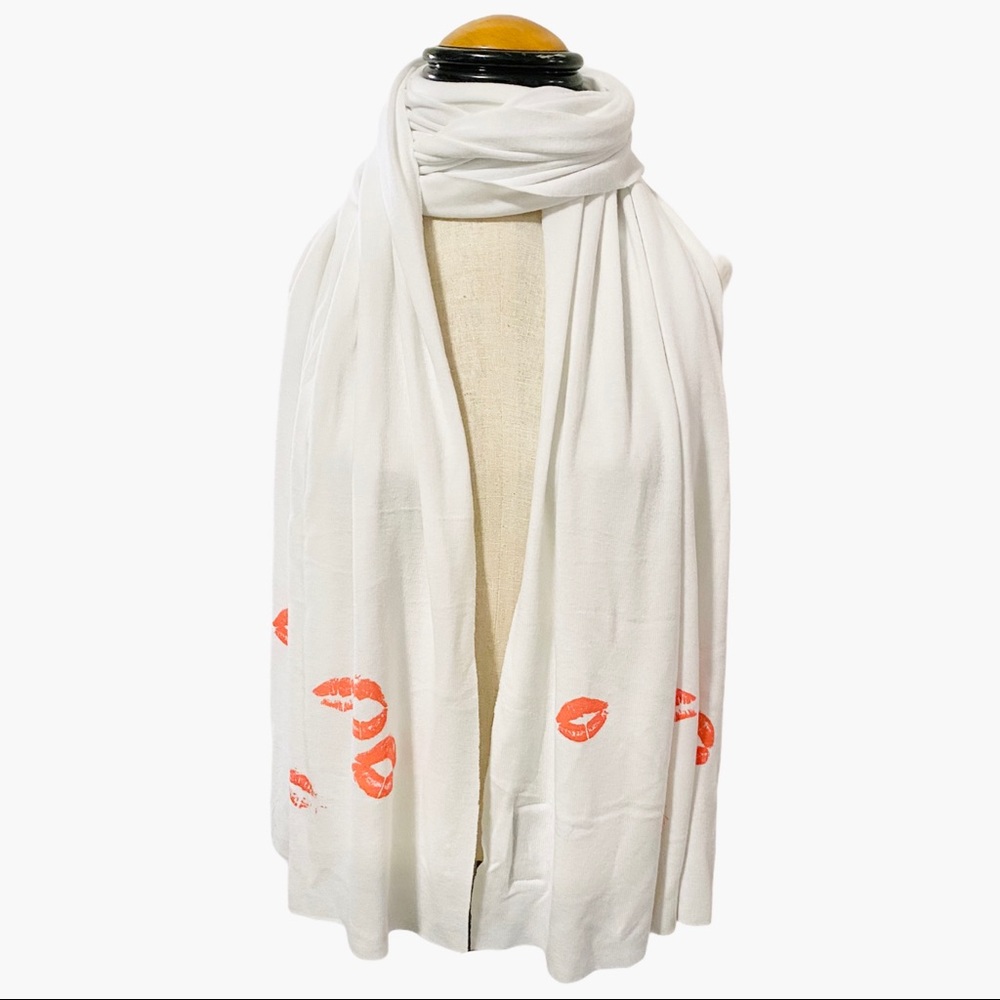 Wildfox Lipstick Traces Scarf in Clean White NWT